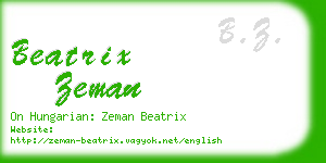 beatrix zeman business card